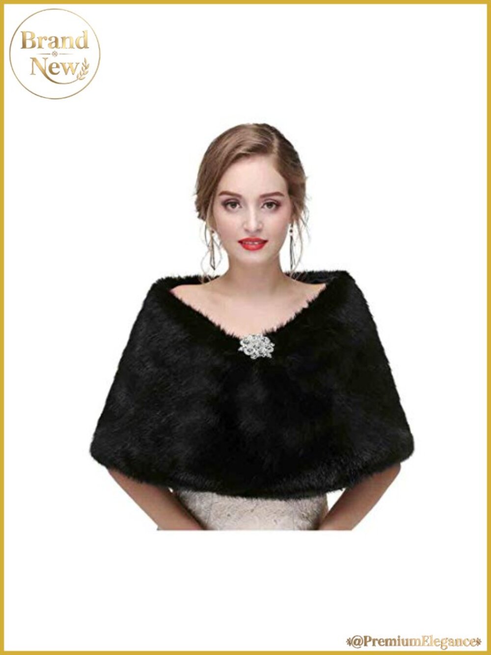 Faux Fur Shawl Wrap Sleeveless Wedding Stole Capelet